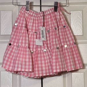 Pink Chicken Allie Skirt 4y in pink gingham